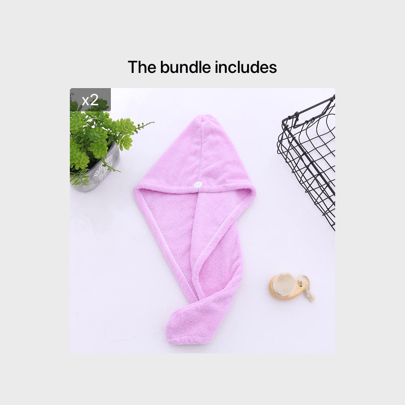 1pc Hair Towel with Button, Super Absorbent Hair Towel Wrap for Curly Hair, Fast Drying Hair Wraps for Women, Anti Frizz Microfiber Towel