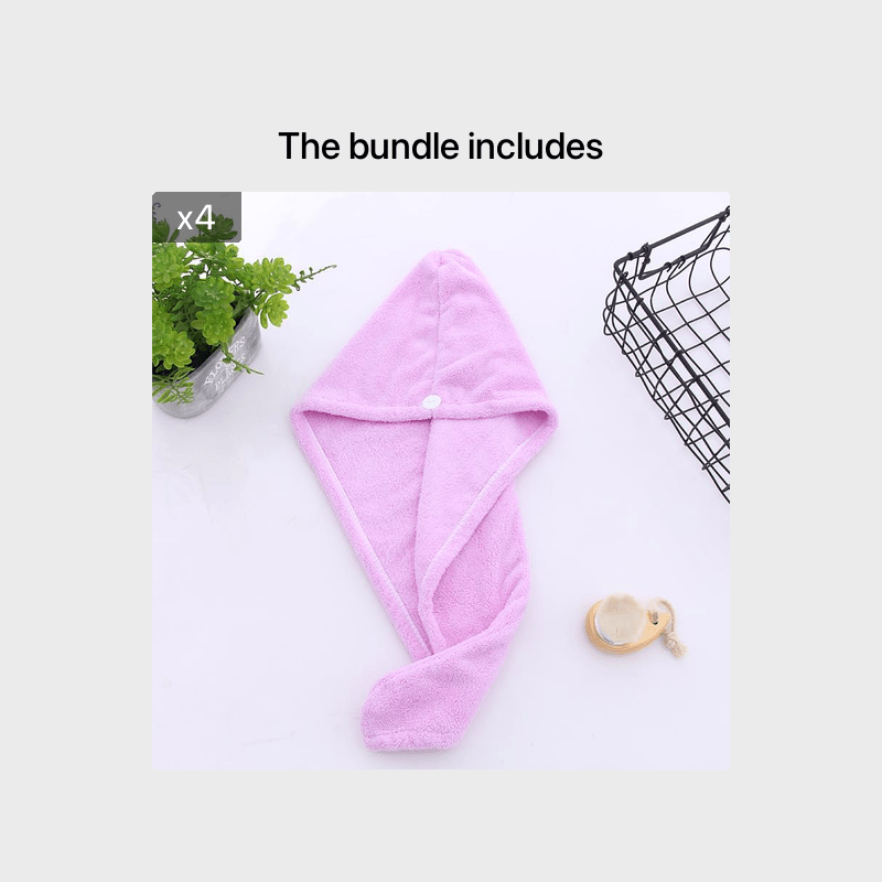 1pc Hair Towel with Button, Super Absorbent Hair Towel Wrap for Curly Hair, Fast Drying Hair Wraps for Women, Anti Frizz Microfiber Towel