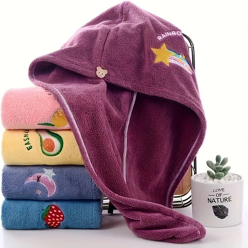 The Must-have Towel for Goddesses - a Soft Headscarf-style Towel with a Snap Fastening Device, Featuring Excellent Water Absorption Properties