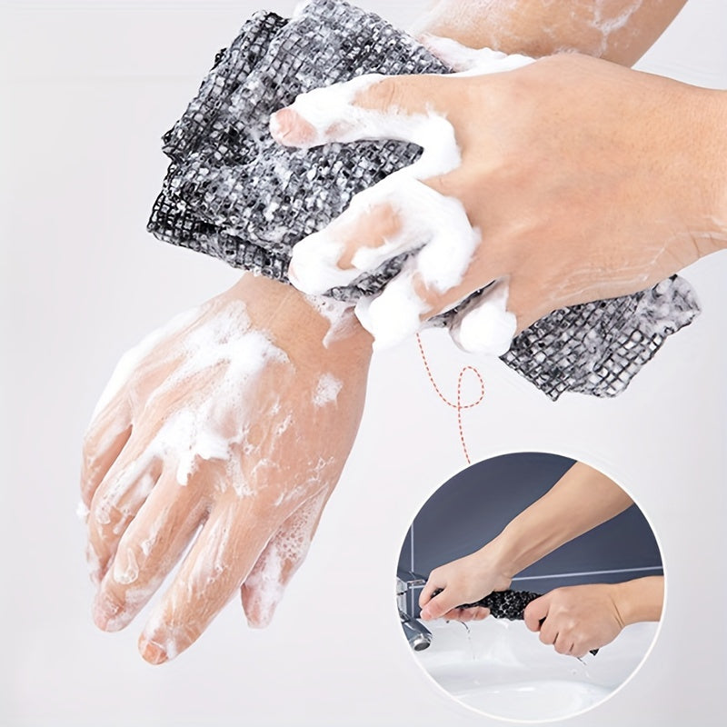 Japanese-style Exfoliating Bath Towel, Bath Brush, Back Scrubber, Exfoliating Scrub Sponge, Daily Care Towel for Men and Women, Bathroom Accessories