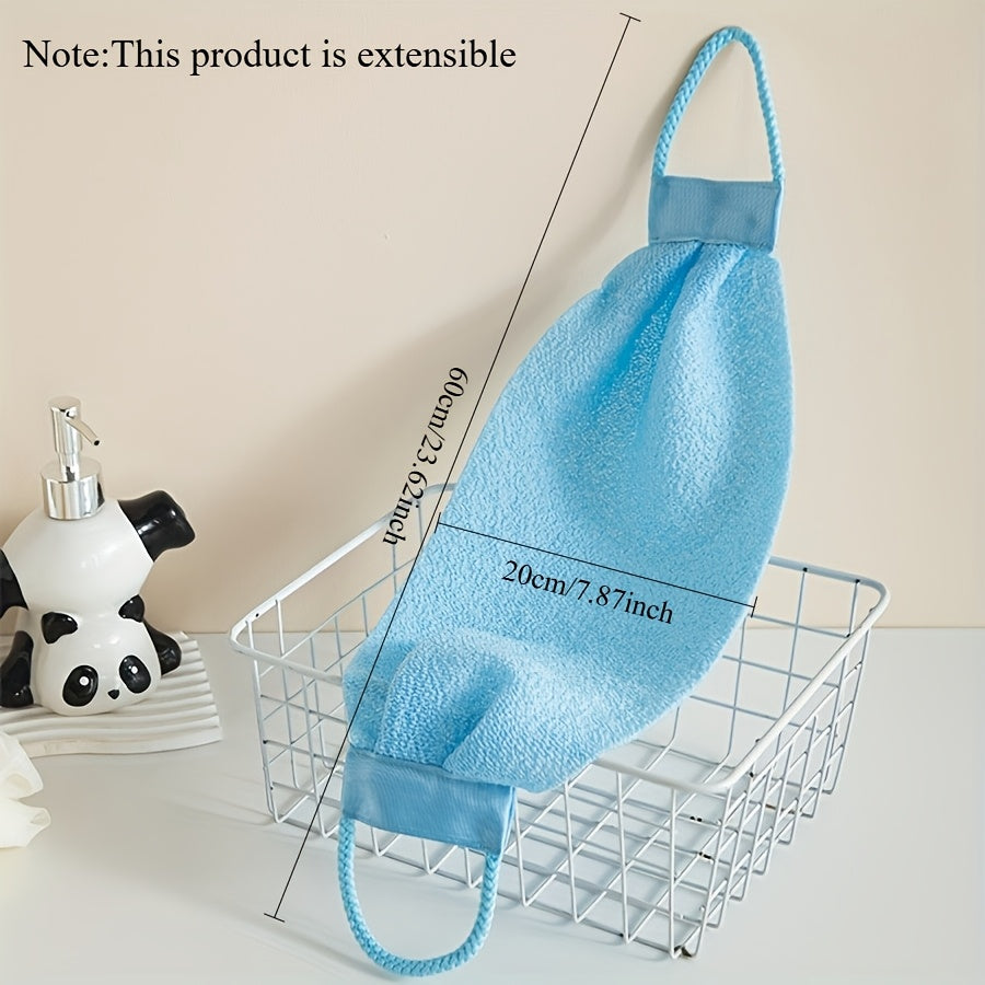 Long Strip Back Scrubber, Strong Exfoliating Back Scrub Towel for Home Use, Single Pack/Four-Pack