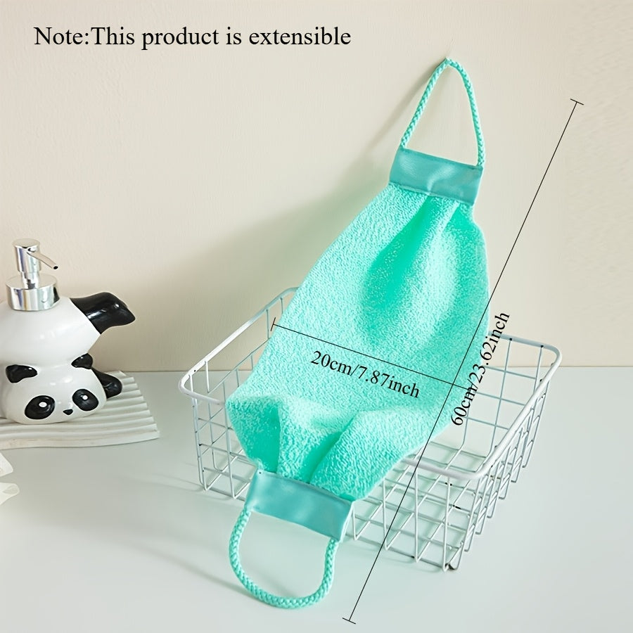 Long Strip Back Scrubber, Strong Exfoliating Back Scrub Towel for Home Use, Single Pack/Four-Pack