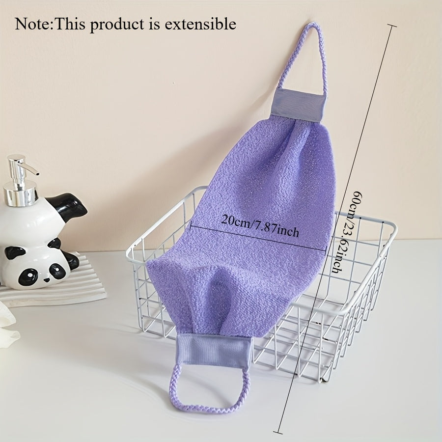 Long Strip Back Scrubber, Strong Exfoliating Back Scrub Towel for Home Use, Single Pack/Four-Pack