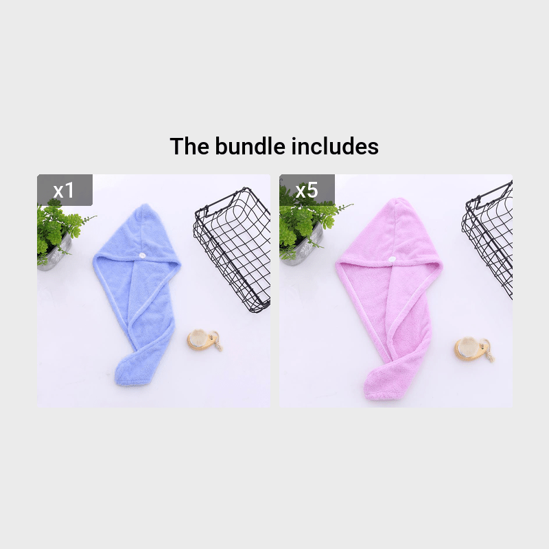 1pc Hair Towel with Button, Super Absorbent Hair Towel Wrap for Curly Hair, Fast Drying Hair Wraps for Women, Anti Frizz Microfiber Towel