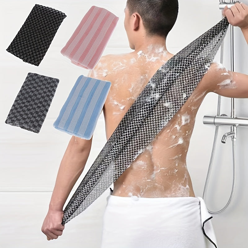 Japanese-style Exfoliating Bath Towel, Bath Brush, Back Scrubber, Exfoliating Scrub Sponge, Daily Care Towel for Men and Women, Bathroom Accessories