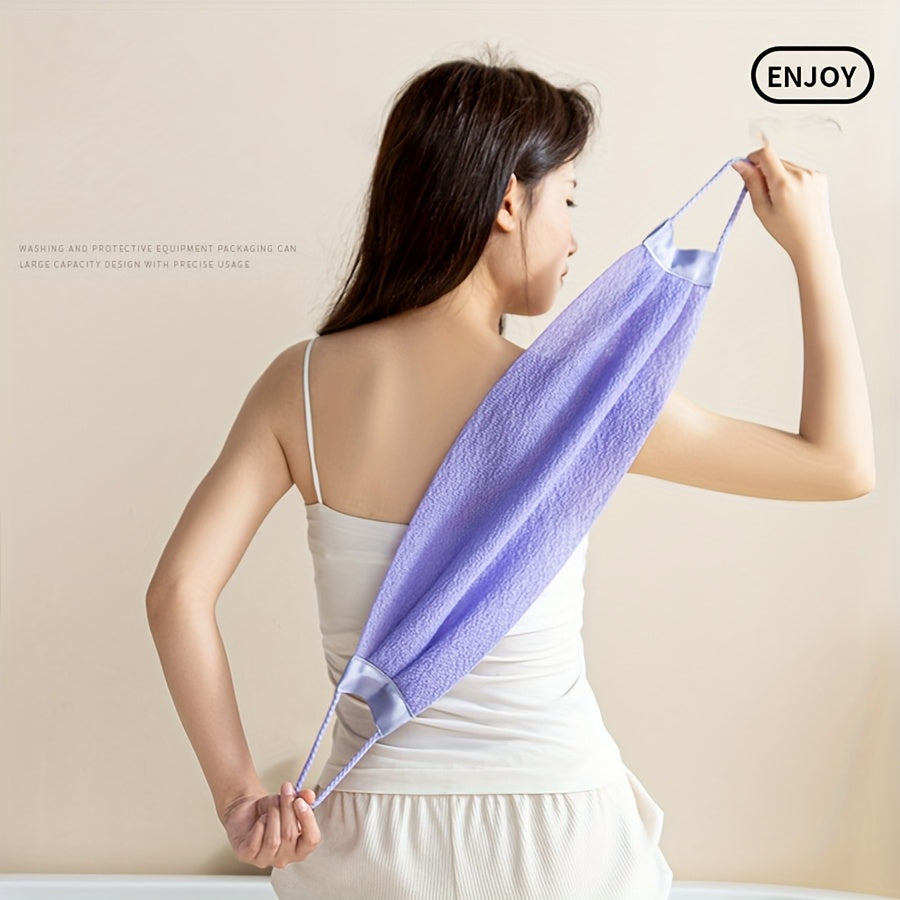 Long Strip Back Scrubber, Strong Exfoliating Back Scrub Towel for Home Use, Single Pack/Four-Pack