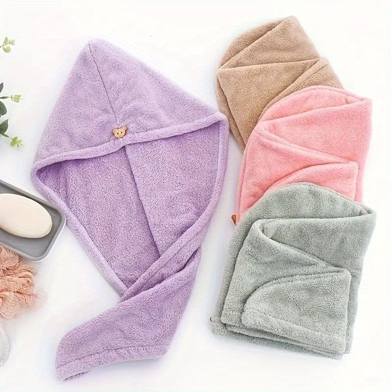 Quick-Drying Towels for Hair – Features an Adjustable Pressure Button Suitable for All Hair Types, Designed with Ultra-Absorbent Microfiber, Portable And Machine Washable, Perfect for Home And Travel, Microfiber Towels for After Showering