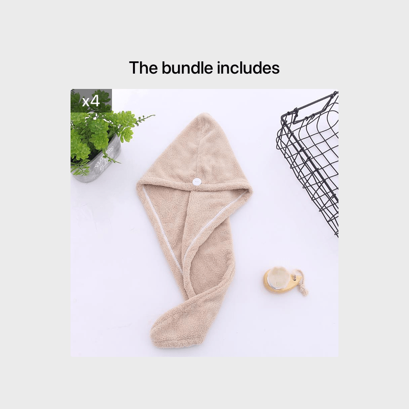 1pc Hair Towel with Button, Super Absorbent Hair Towel Wrap for Curly Hair, Fast Drying Hair Wraps for Women, Anti Frizz Microfiber Towel