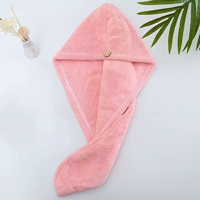 Quick-Drying Towels for Hair – Features an Adjustable Pressure Button Suitable for All Hair Types, Designed with Ultra-Absorbent Microfiber, Portable And Machine Washable, Perfect for Home And Travel, Microfiber Towels for After Showering